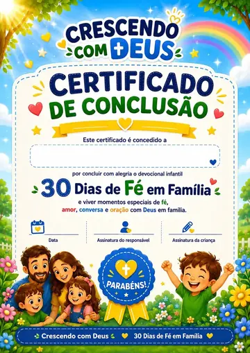 Um certificado para celebrar