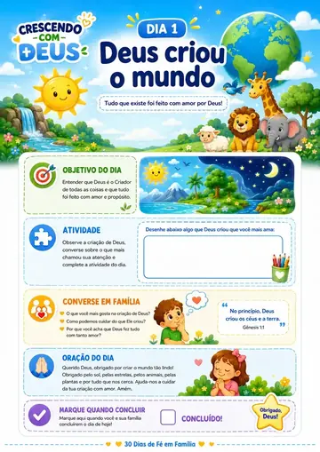 Dia 1 · A criação